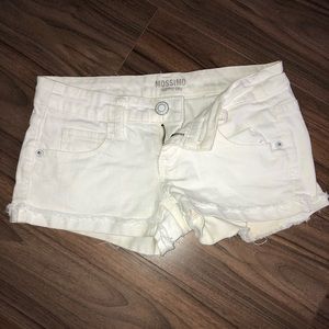 White Jean Shorts